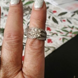 QVC Diamonique Ring Size 7